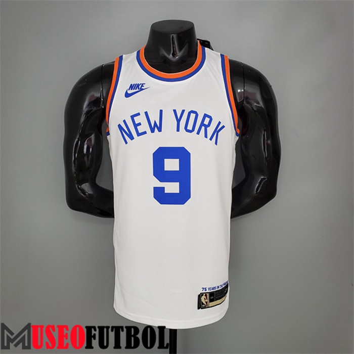 Camiseta New York Knicks (Barrett #9) Blanco 75 Aniversario