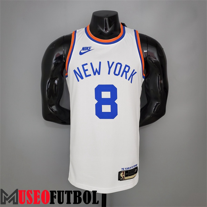 Camiseta New York Knicks (Walker #8) Blanco 75 Aniversario