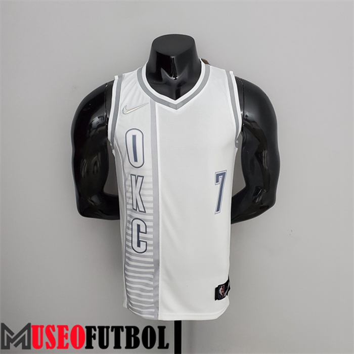 Camiseta Oklahoma City Thunder (Anthony #7) Blanco 75 Aniversario City Edition