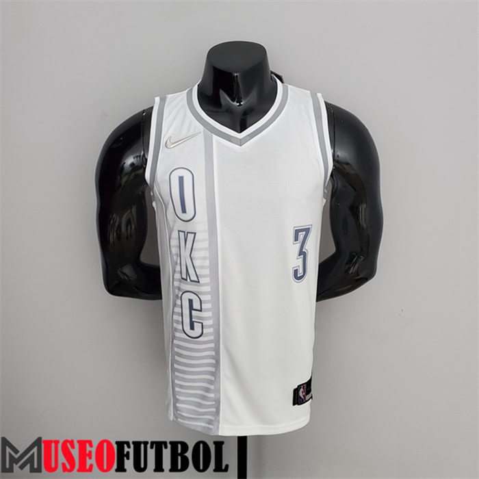 Camiseta Oklahoma City Thunder (Paul #3) Blanco 75 Aniversario City Edition