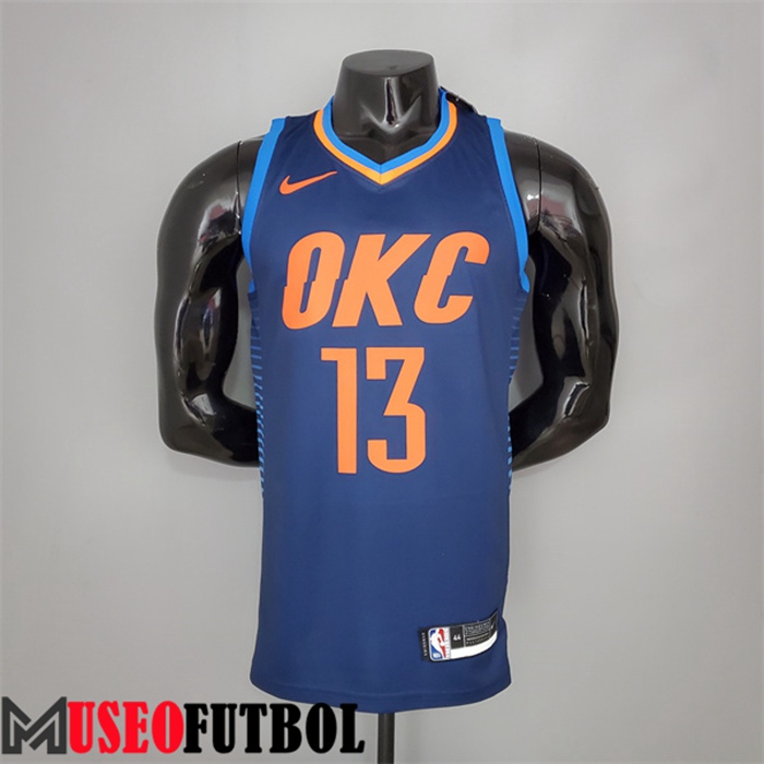 Camiseta Oklahoma City Thunder (George #13) Azul Stripes