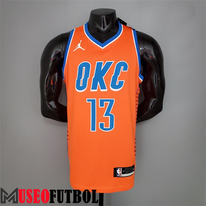 Camiseta Oklahoma City Thunder (George #13) Naranja Jordan