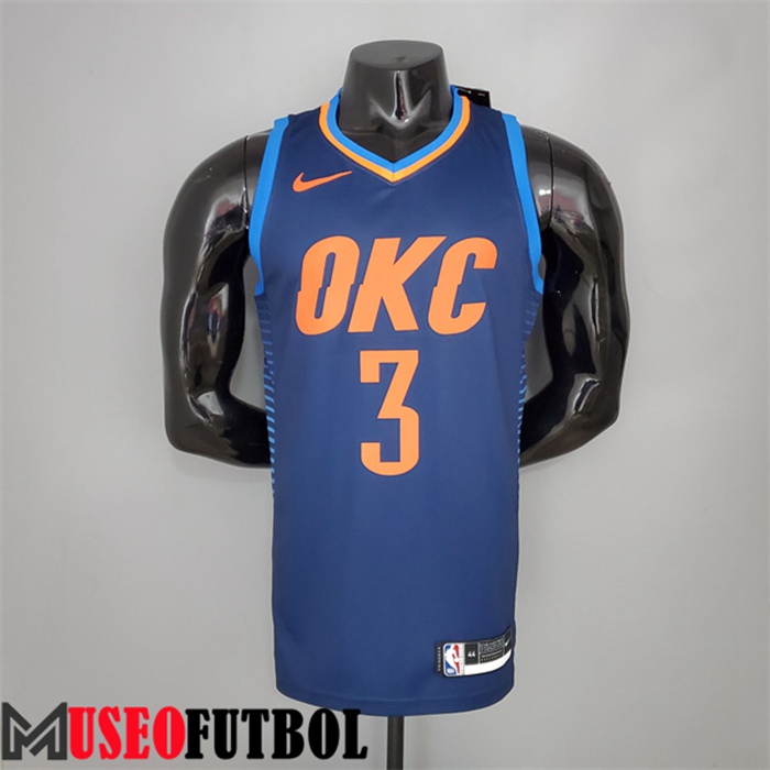 Camiseta Oklahoma City Thunder (Paul #3) Azul Stripes