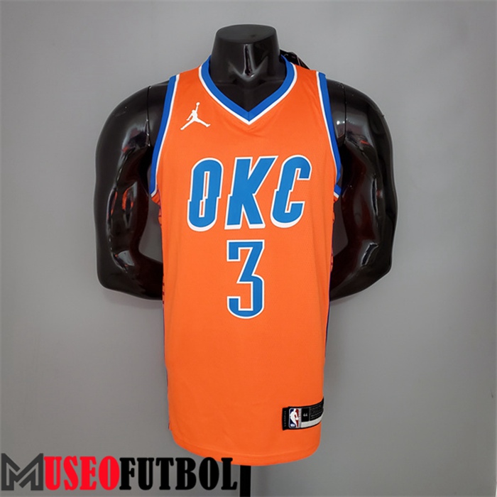 Camiseta Oklahoma City Thunder (Paul #3) Naranja Jordan