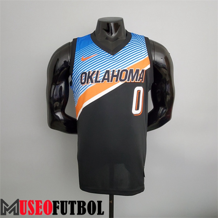 Camiseta Oklahoma City Thunder (Westbrook #0) Negro City Edition