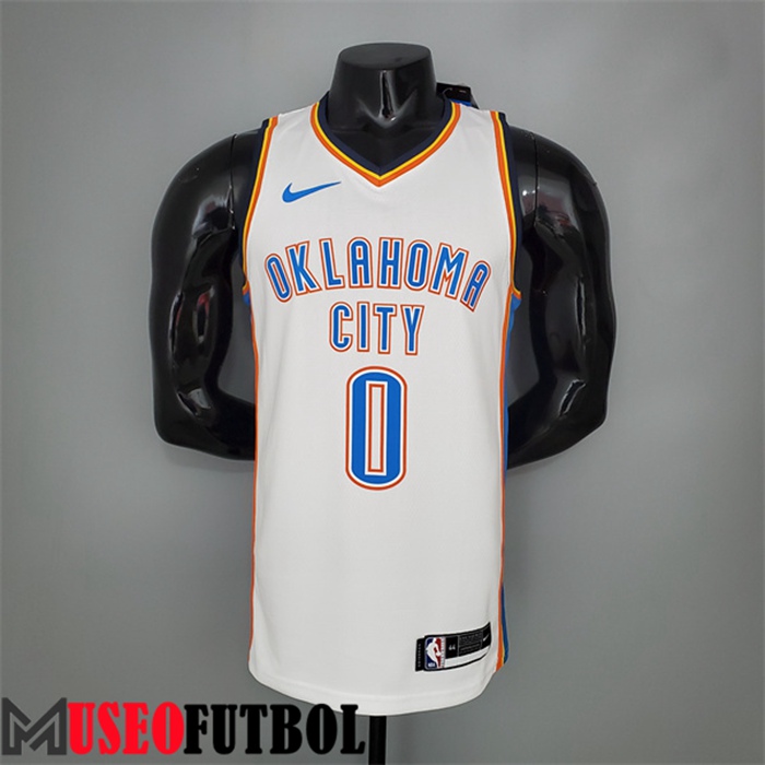 Camiseta Oklahoma City Thunder (Westbrook #0) Blanco