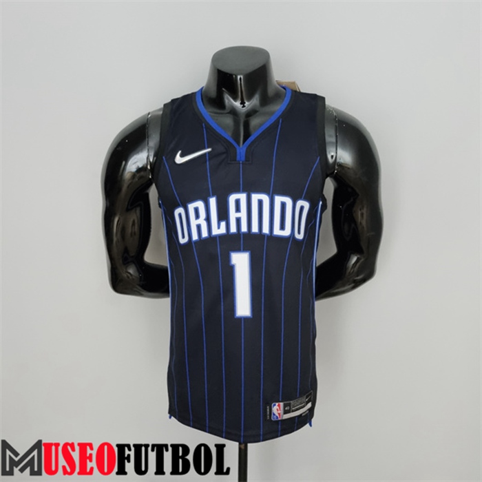 Camiseta Orlando Magic (McGrady #1) Negro 75 Aniversario