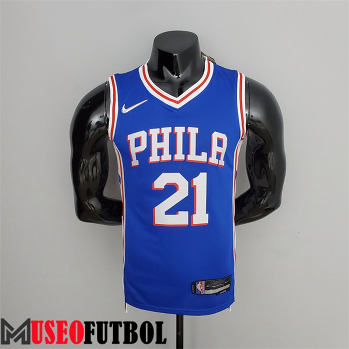 Camiseta Philadelphia 76ers (Embiid #21) Azul 75 Aniversario