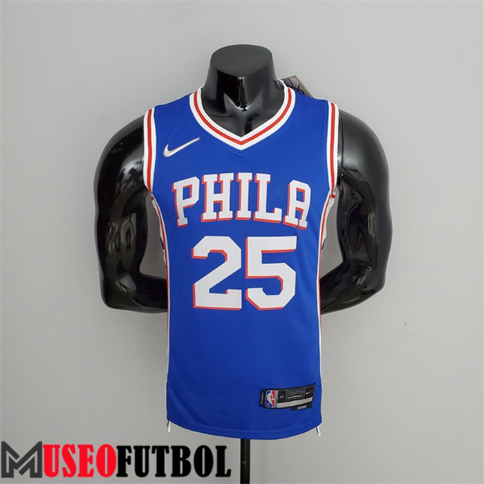 Camiseta Philadelphia 76ers (Simmons #25) Azul 75 Aniversario