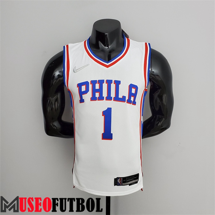 Camiseta Philadelphia 76ers (Harden #1) Blanco 75 Aniversario