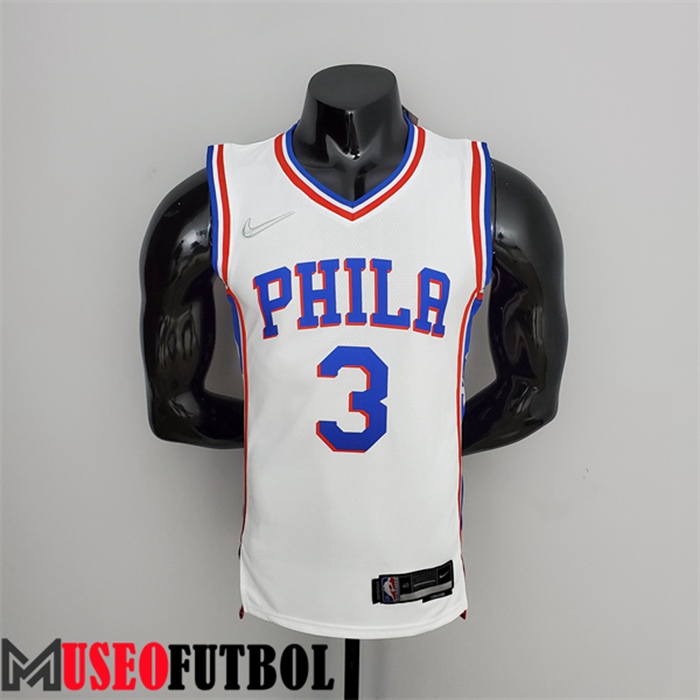 Camiseta Philadelphia 76ers (Iverson #3) Blanco 75 Aniversario