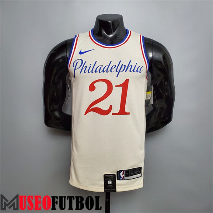 Camiseta Philadelphia 76ers (Embiid #21) 2020 Beige City Limited Edition