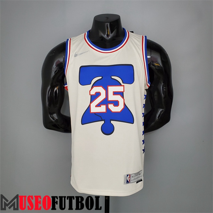 Camiseta Philadelphia 76ers (Simmons #25) 2021 Beige Bonus Edition