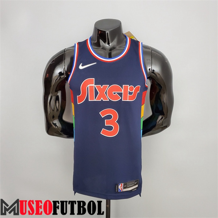 Camiseta Philadelphia 76ers (Iverson #3) 2022 Azul Royal