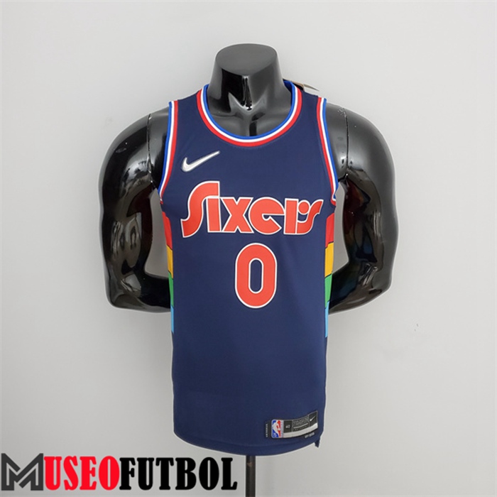 Camiseta Philadelphia 76ers (Maxey #0) 2022 Azul Royal