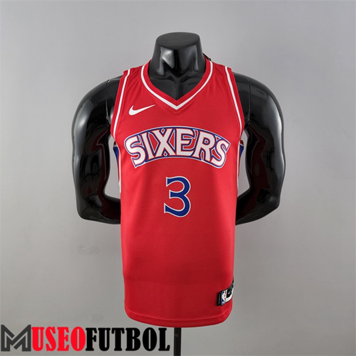 Camiseta Philadelphia 76ers (Iverson #3) Rojo Rookie