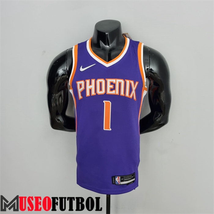 Camiseta Phoenix Suns (Booker #1) Púrpura 75 Aniversario