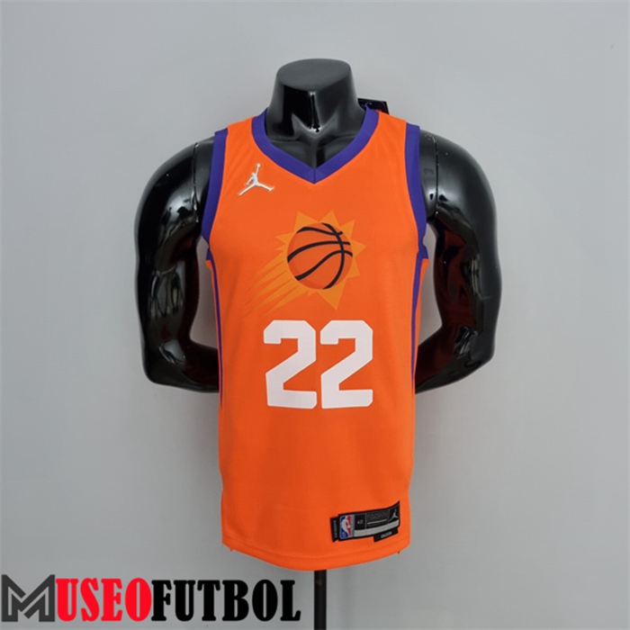 Camiseta Phoenix Suns (Ayton #22) Naranja 75 Aniversario Jordan Theme