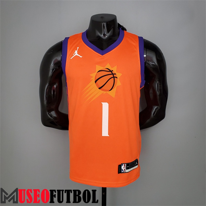 Camiseta Phoenix Suns (Booker #1) 2021 Naranja Jordan Theme