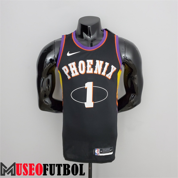 Camiseta Phoenix Suns (Booker #1) 2022 Season Negro City Edition