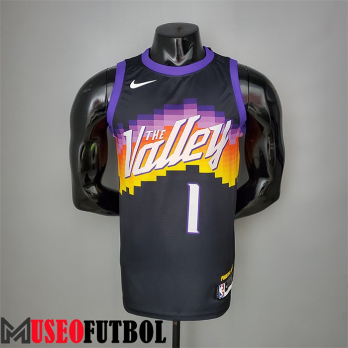 Camiseta Phoenix Suns (Booker #1) Negro City Edition