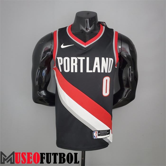 Camiseta Portland Trail Blazers (Lillard #0) 2021 Primera Negro