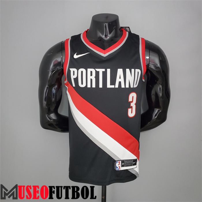 Camiseta Portland Trail Blazers (Mccollum #3) 2021 Primera Negro