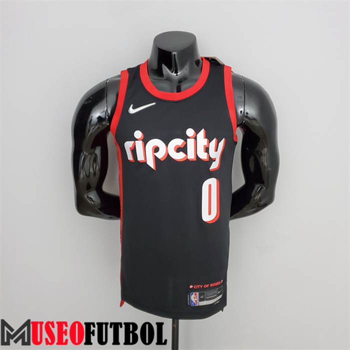 Camiseta Portland Trail Blazers (Lillard #0) 2022 Season Negro Urban Edition