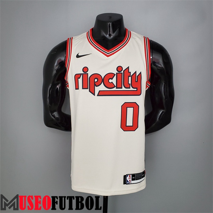 Camiseta Portland Trail Blazers (Lillard #0) Beige