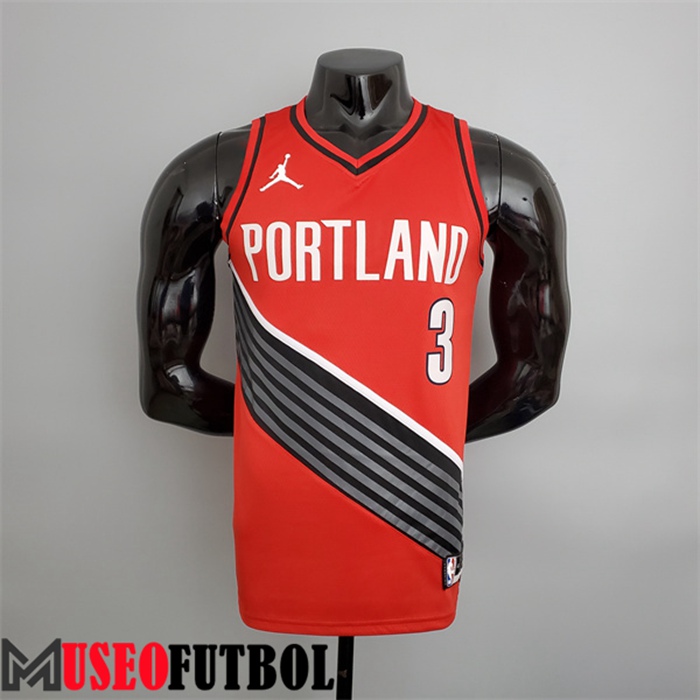 Camiseta Portland Trail Blazers (McCollum #3) Rojo Jordan Style