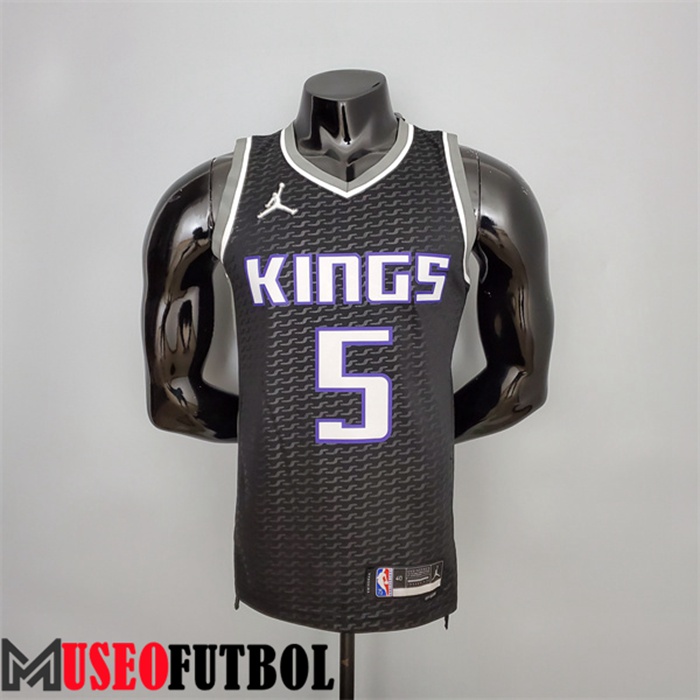 Camiseta Sacramento Kings (Fox #5) Negro 75 Aniversario Jordan