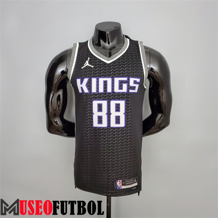 Camiseta Sacramento Kings (Queta #88) Negro 75 Aniversario Jordan