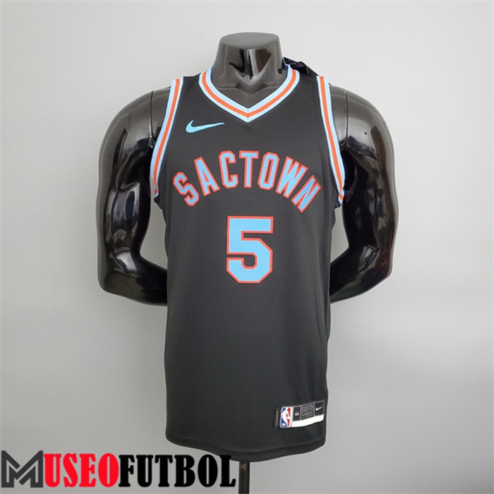 Camiseta Sacramento Kings (Fox #5) 2021 Negro City Edition