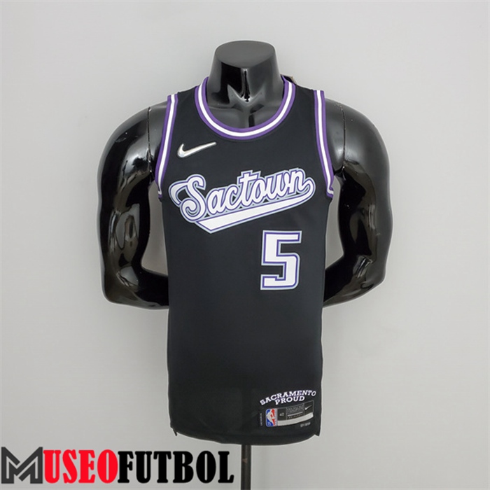 Camiseta Sacramento Kings (Fox #5) 2022 Season Negro City Edition