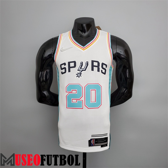 Camiseta San Antonio Spurs (Ginobili #20) 2022 Season Blanco City Edition