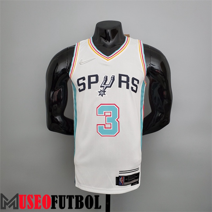 Camiseta San Antonio Spurs (Johnson #3) 2022 Season Blanco City Edition