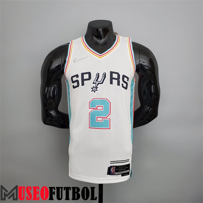 Camiseta San Antonio Spurs (Leonard #2) 2022 Season Blanco City Edition