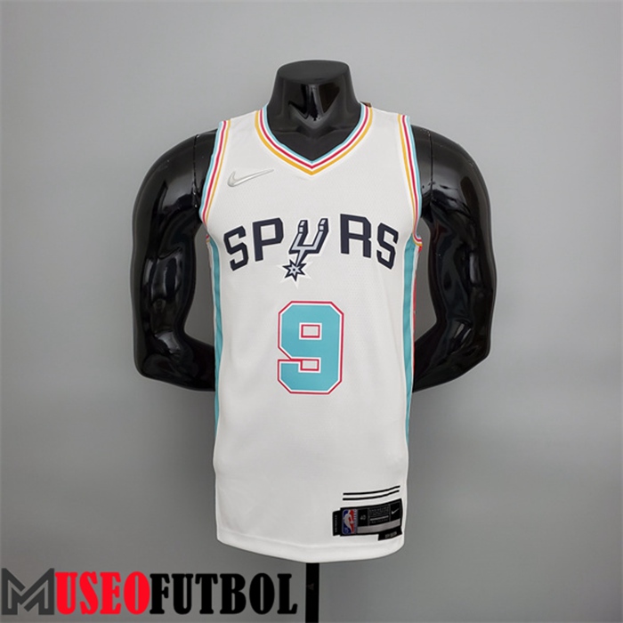 Camiseta San Antonio Spurs (Parker #9) 2022 Season Blanco City Edition