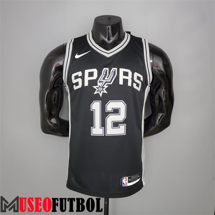 Camiseta San Antonio Spurs (Aldridge #12) Negro