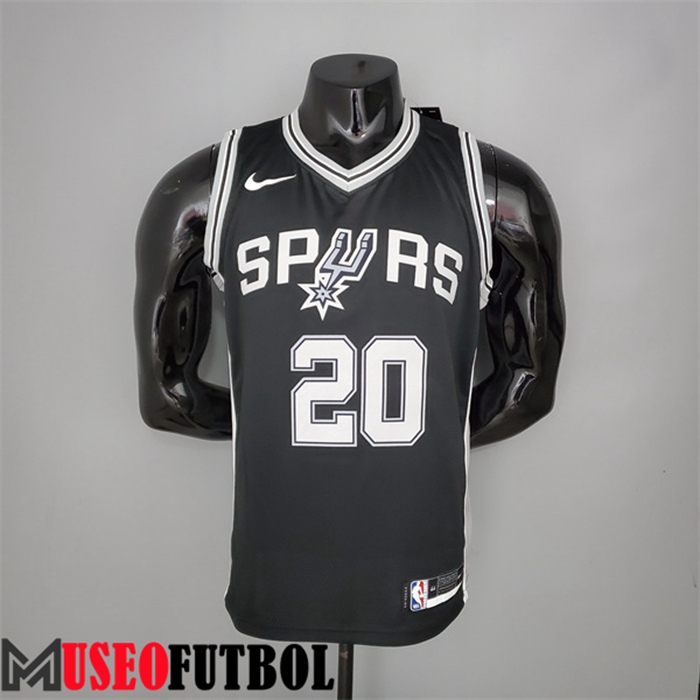 Camiseta San Antonio Spurs (Ginobili #20) Negro