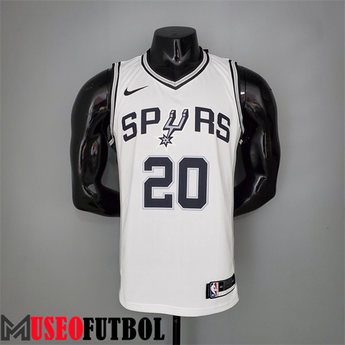 Camiseta San Antonio Spurs (Ginobili #20) Blanco