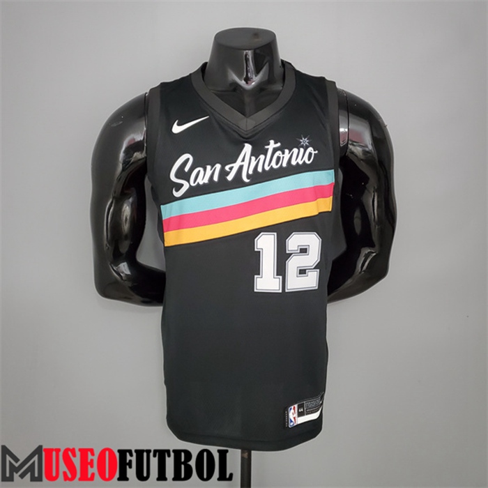 Camiseta San Antonio Spurs (Aldridge #12) Negro City Edition