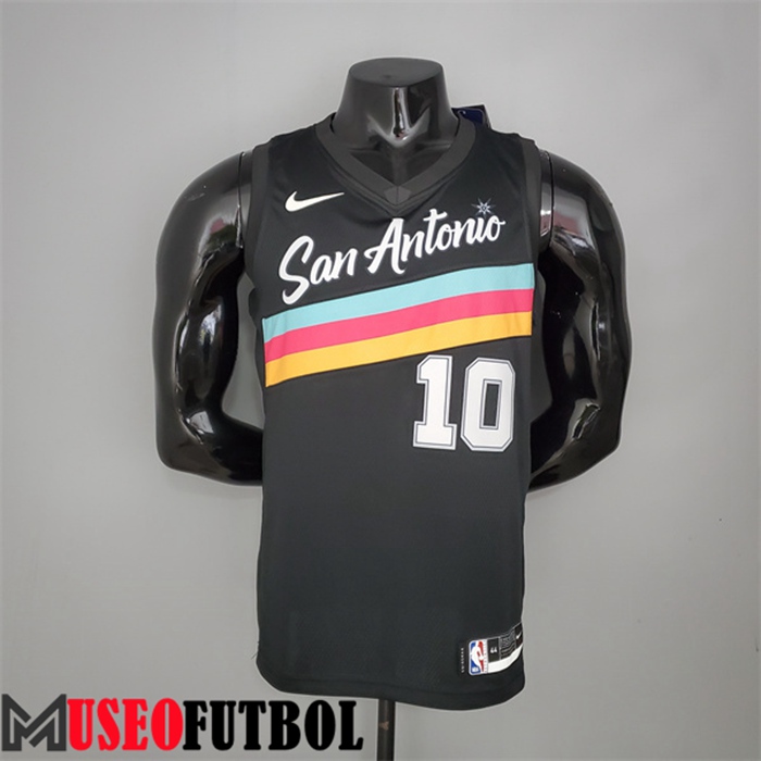 Camiseta San Antonio Spurs (DeRozan #10) Negro City Edition