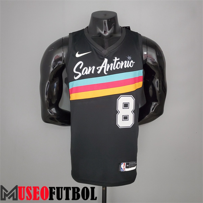 Camiseta San Antonio Spurs (Mills #8) Negro City Edition