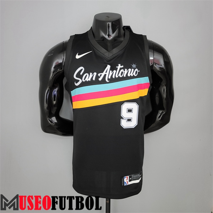 Camiseta San Antonio Spurs (Parker #9) Negro City Edition