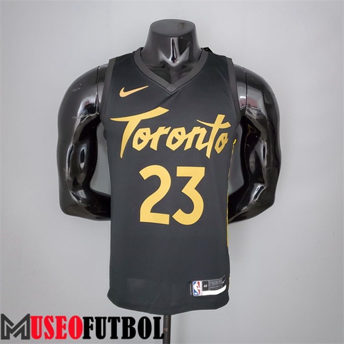 Camiseta Toronto Raptors (Vanvleet #23) 2021 Season Negro Gold