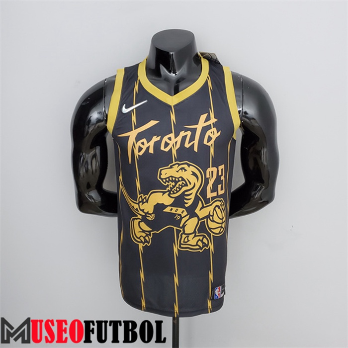 Camiseta Toronto Raptors (Vanvleet #23) 2022 Negro City Edition