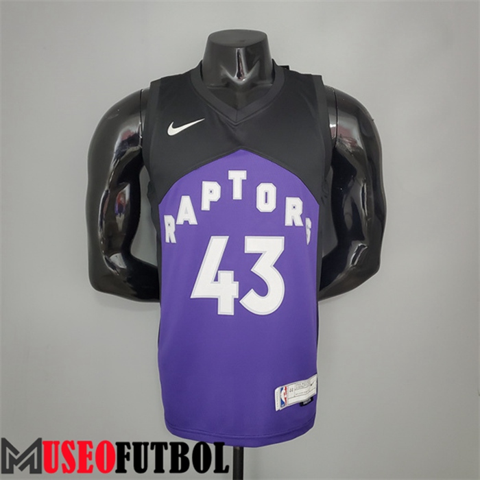 Camiseta Toronto Raptors (Siakam #43) 2021 Púrpura/Negro Bonus Edition