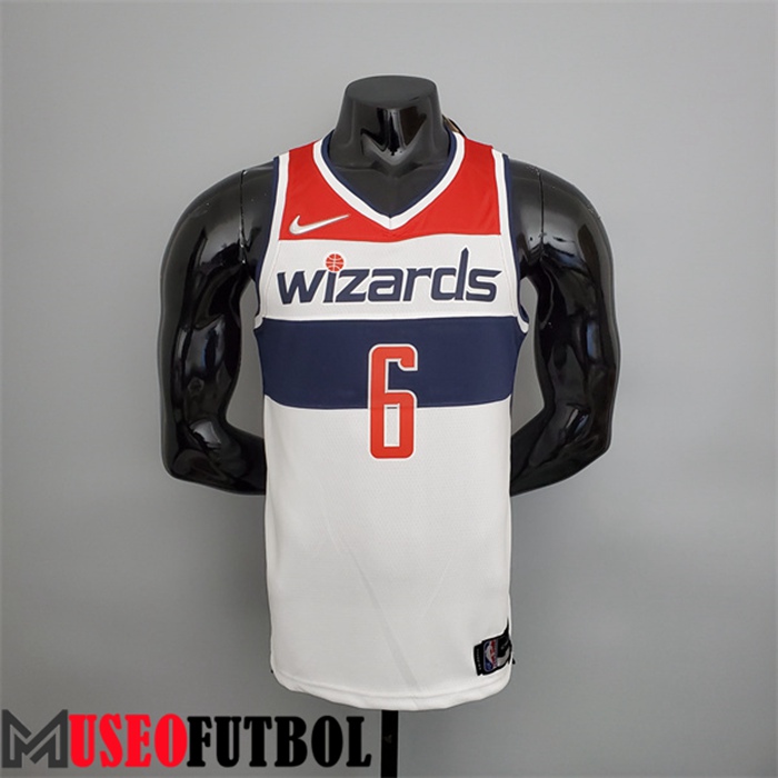 Camiseta Washington Wizards (Harrell #6) Negro/Rojo/Blanco 75 Aniversario