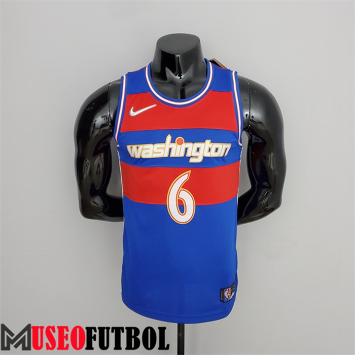 Camiseta Washington Wizards (Harrell #6) 2022 Azul/Rojo Talent City Edition